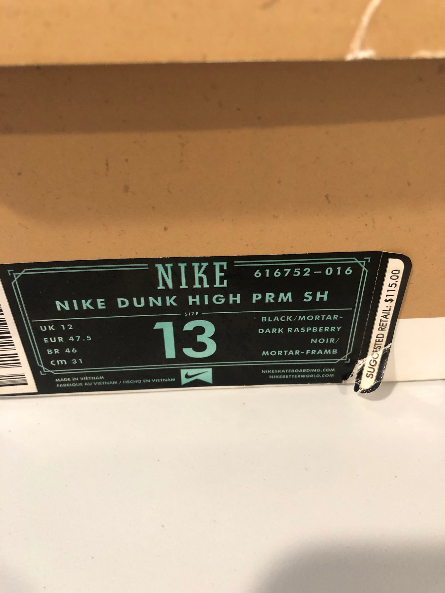 SB DUNK HIGH 'SEND HELP 2' SIZE 13