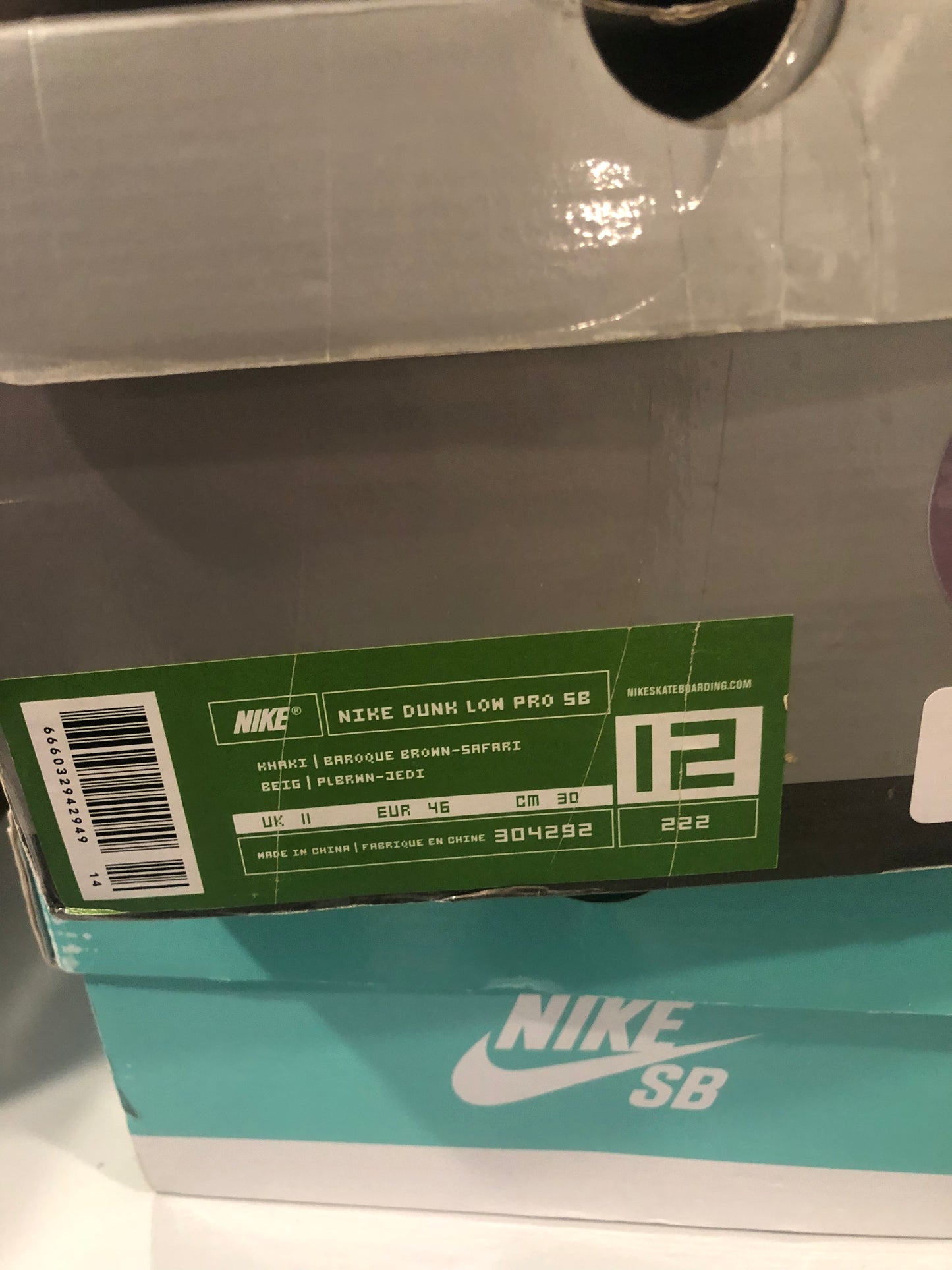SB DUNK LOW 'JEDI' SIZE 12
