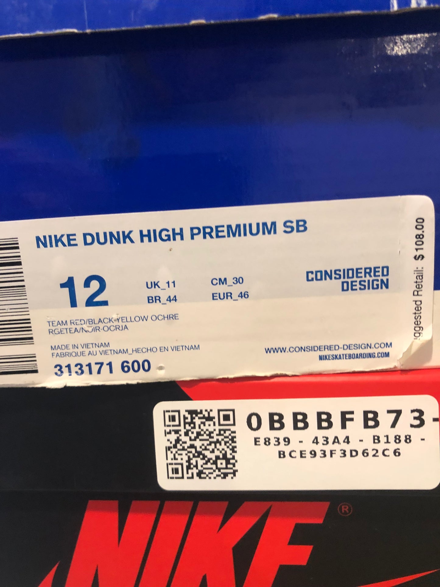 SB DUNK HIGH 'IRON MAN' SIZE 12